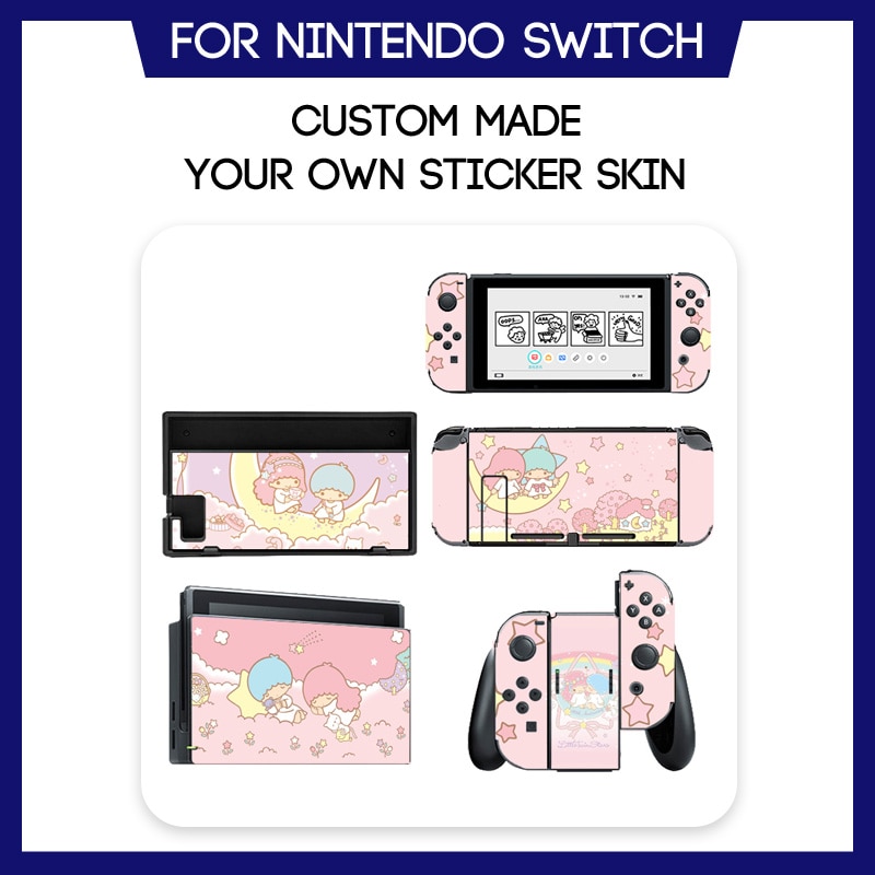 Custom Made Skin Sticker Decal Cover Voor Nintendo Switch Little Twin Stars Bescherming Creëren Uw Eigen