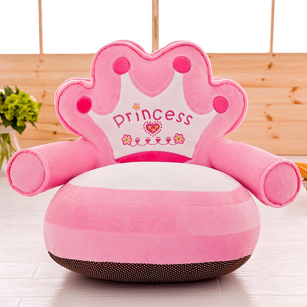 Funda de soporte de sofá para bebé, de corona, sin relleno, lavable, para aprender a sentarse, funda de asiento de felpa