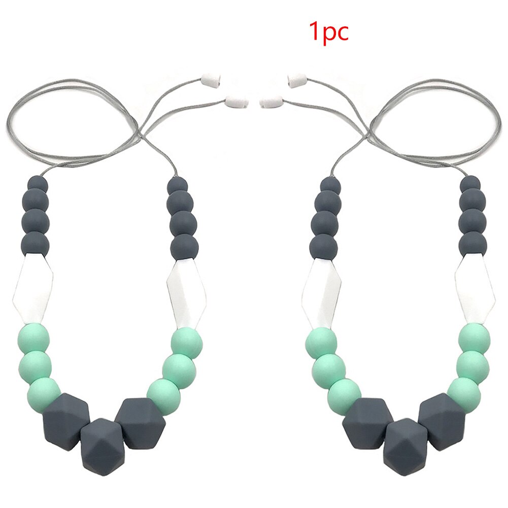 Silicone da donna per la decorazione del collo della mamma accessori per gioielli per bambini collana perline per dentizione pendente fatto a mano All-Match