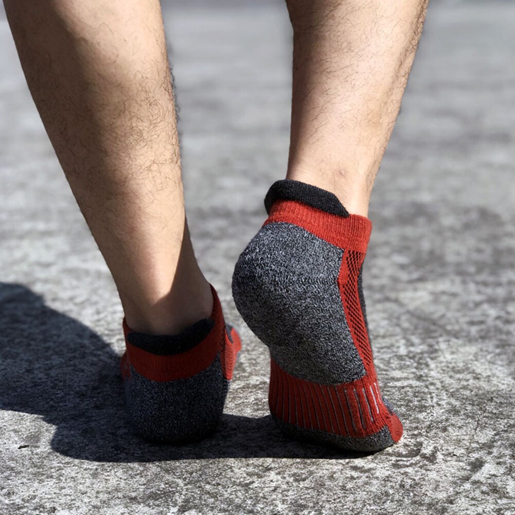 5 paar sportsokken heren lente herfst katoenmix sokken zweetabsorberend antislip enkel sportsokken
