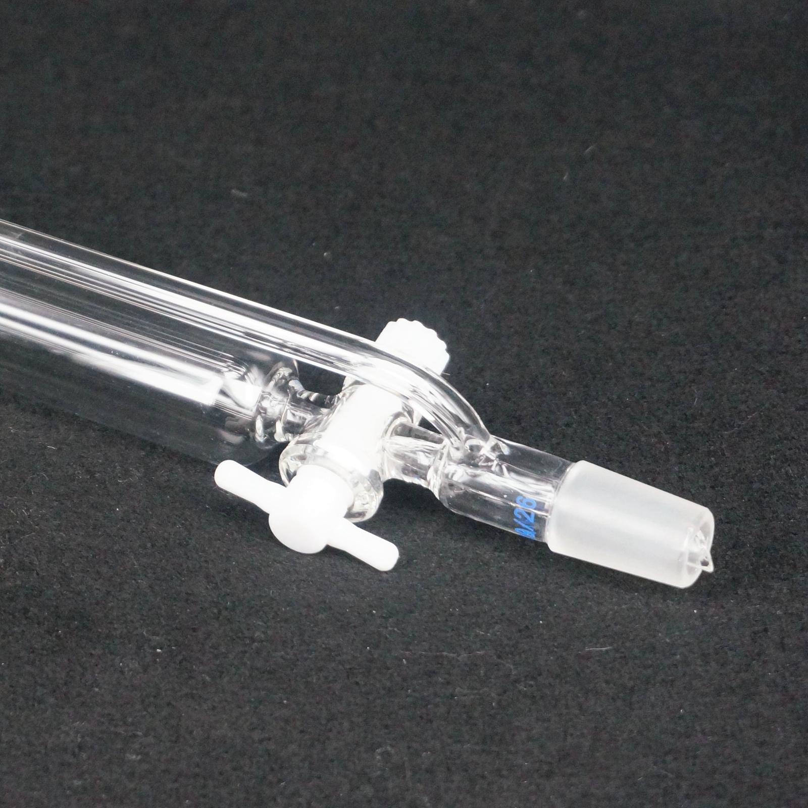 50ml kemi laboratorietrykudlignende tilskudstragt 24/29 led med ptfe stophane