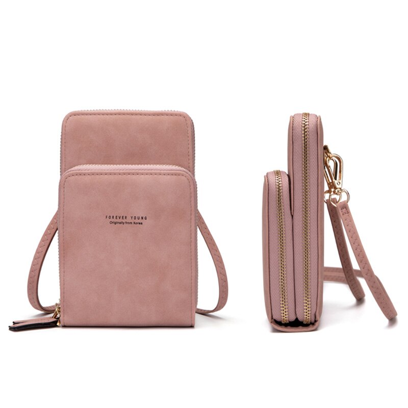 Kleurrijke mobiele telefoontas dagelijks gebruik kaarthouder kleine zomer schoudertas voor vrouwen: Roze