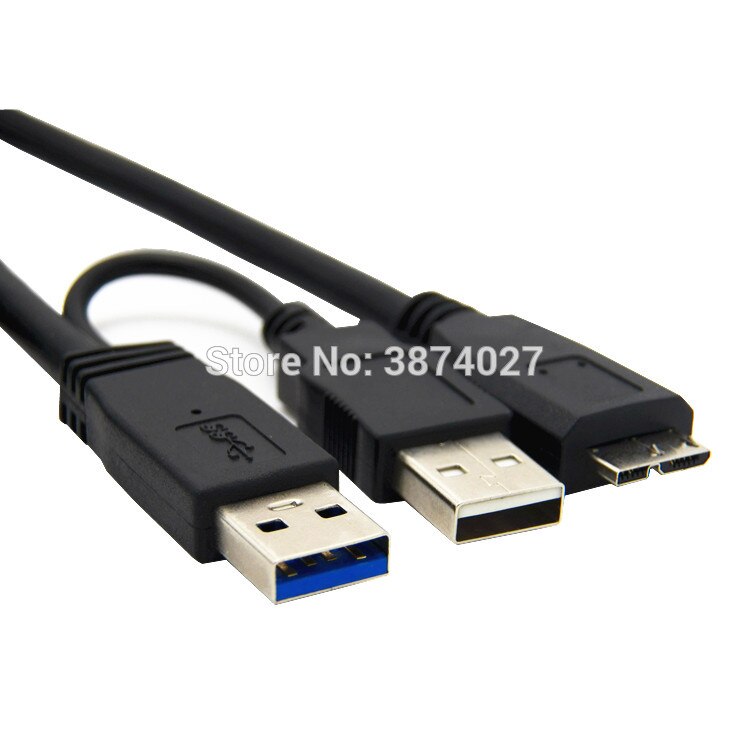 USB 3.0 Male naar Micro USB 3 Y Kabel met Extra usb Power USB3.0 Male naar Micro USB3.0 B Mannelijke adapter Kabel voor HDD Harde Schijf