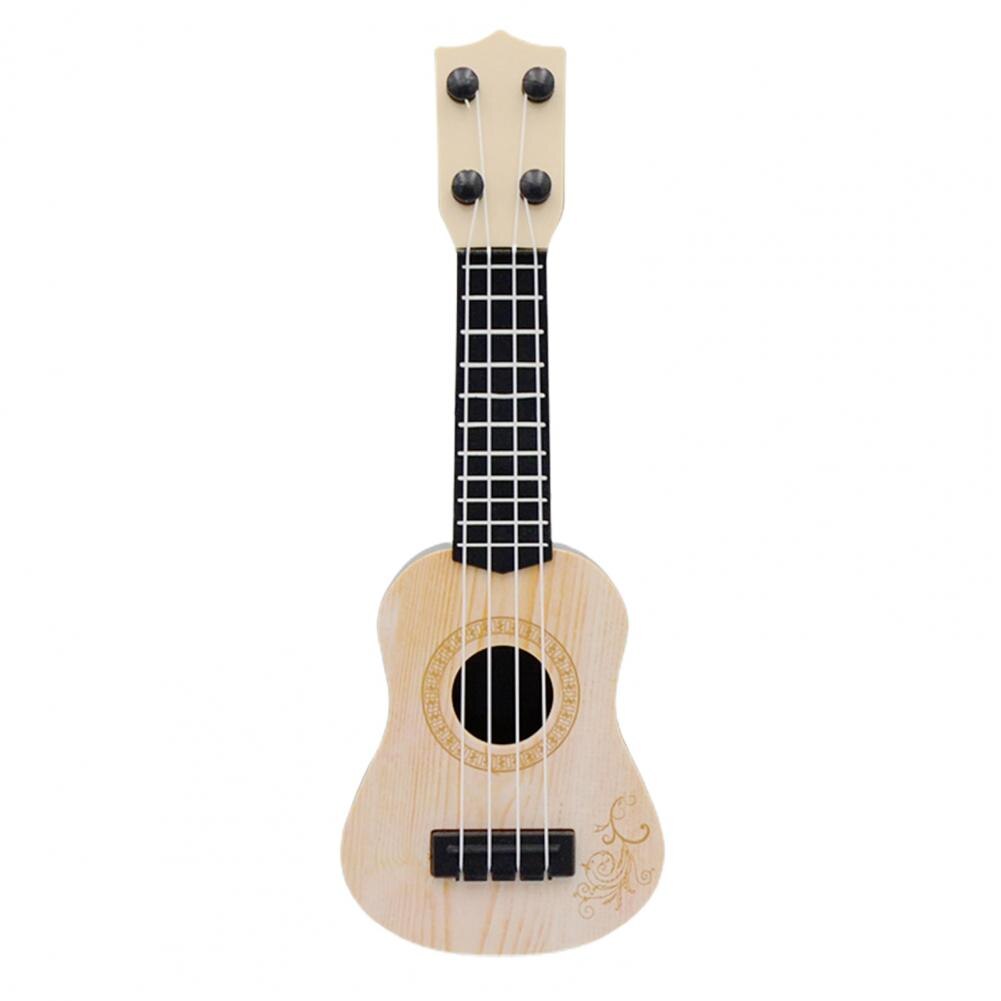 Educational Ukulele Toy Smooth Surface Adjustable Tues Baby Classical Ukulele Instrument Guitar Toy Classical Instrument: Beige