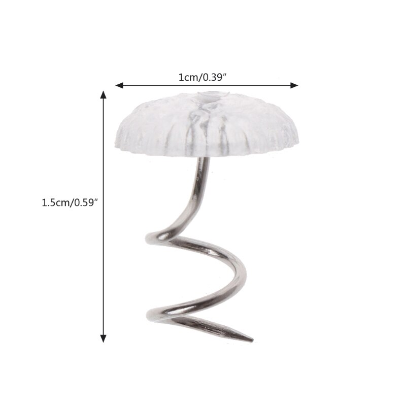 50 STUKS Clear Heads Twist Pins Vaste Fastener Nagels voor Bekleding Dekens Sofa Twist Pins