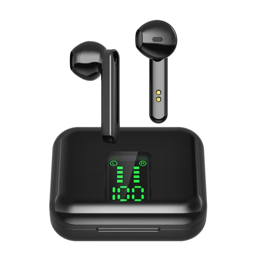 X15 TWS Wireless Bluetooth 5.0 Call Earphone Triple Digital Display Noise Reduction Mini Stereo Sport Earbuds for Phone Laptop: black