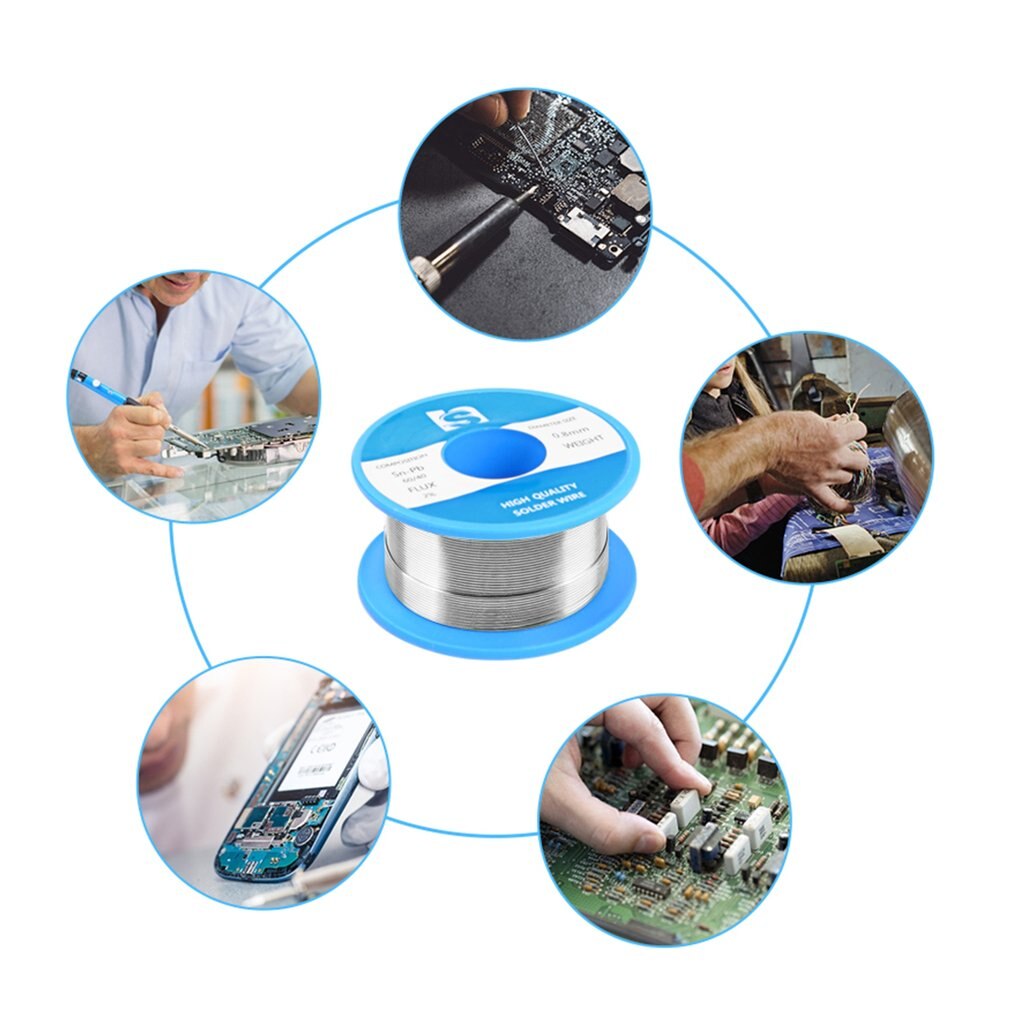 Soldeer Tin 0.8Mm CF-10 Sn-Pb 60/40 Flux 2% Lood Roll Schoon Rosin Lassen Core Solderen Draad flux Reel Buis 50G