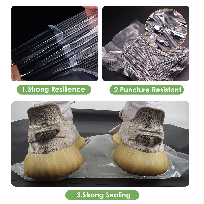 Vacuum Bags For Food 100PCS /Lot BPA-Free Food Grade Storage Film Heated Freezer Bags Kitchen Packaging Bags For Vacuum Sealer