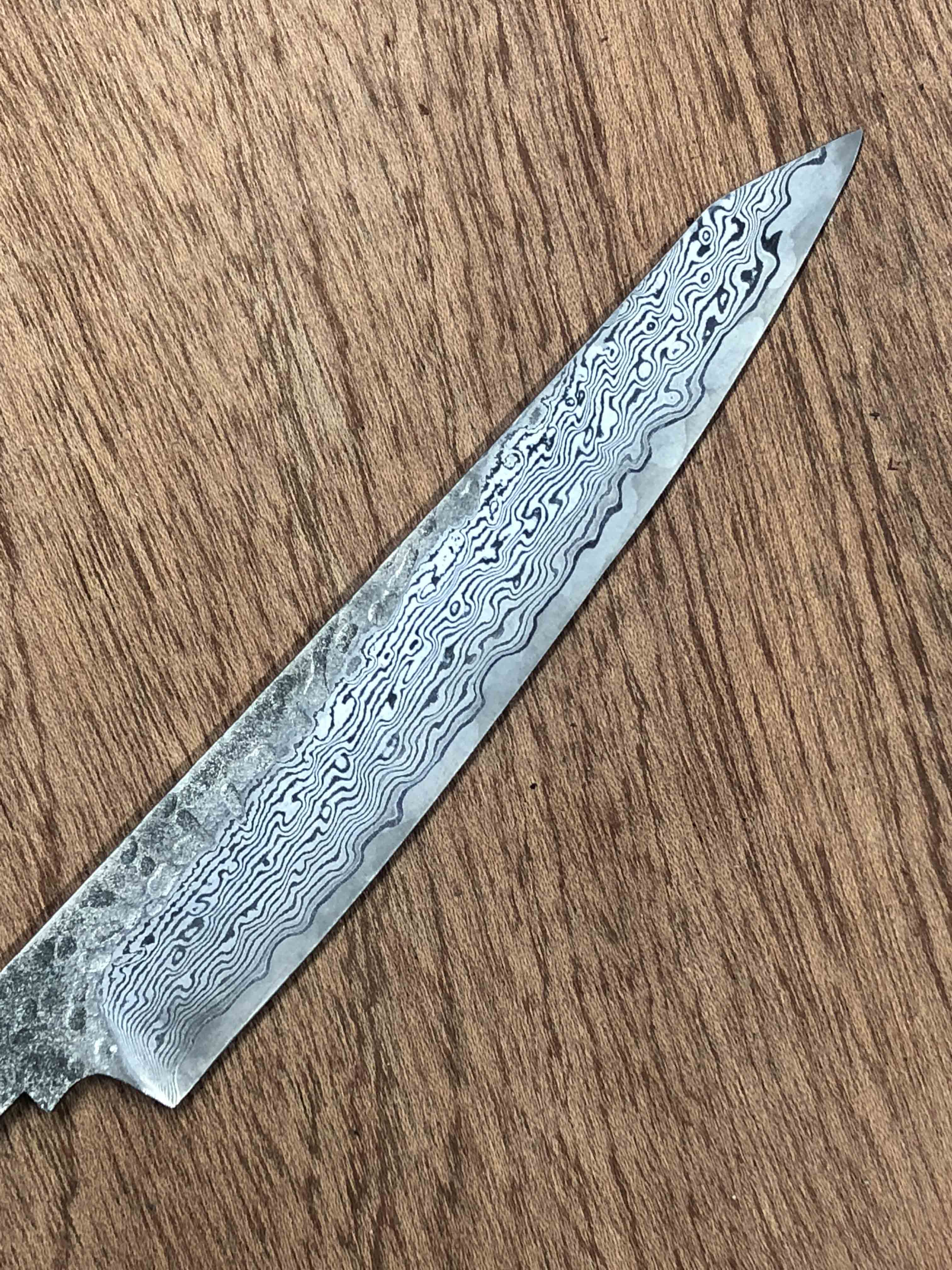 Trebearbeidingsprosjekt - gyuto kokkekniv tom japansk premium  vg10 damask 67 lag smidd stål - ingen logo gyut: Kniv