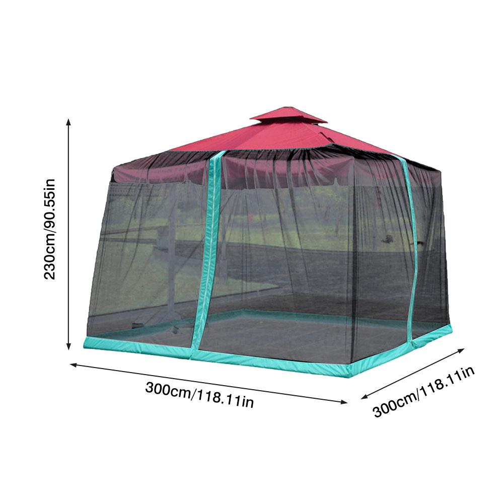 Camping myggenet udendørs mesh cover anti-myg paraply myggenet til hjemmeseng udendørs camping dobbeltsidet lynlås