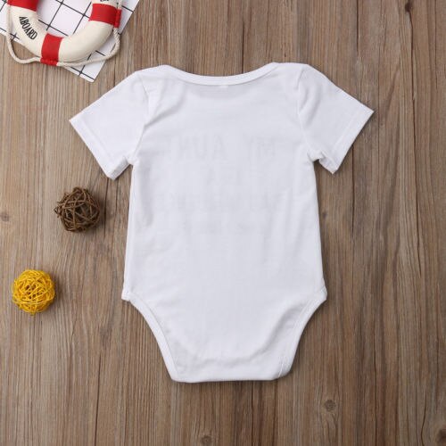 Arrivels MIJN Tante Baby Boy Meisjes Romper Bodysuit Jumpsuit Katoen Zomer Kleding Outfit Zomer