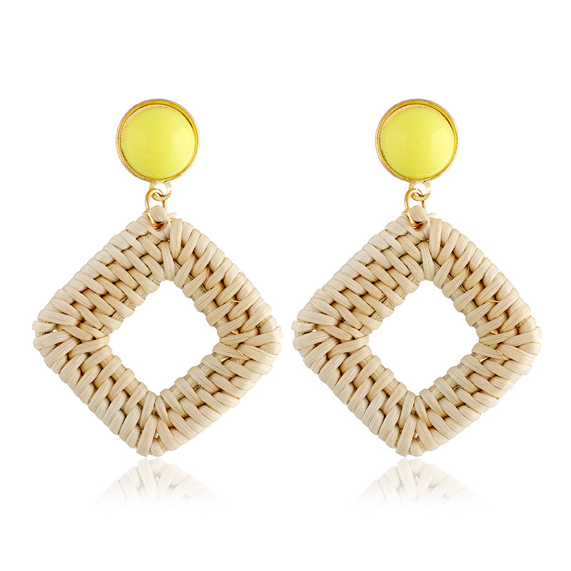 Donarsei-pendientes étnicos de ratán y leopardo para mujer, aretes colgantes de madera, geométricos, bohemios, hechos a mano: 11