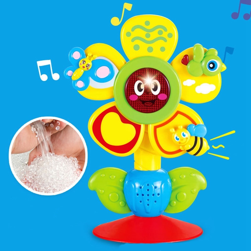Rotating Ferris Wheel Table Tricolor Suckers Toy Newborns Early Educational Baby Rattle Toys 0-12 Months
