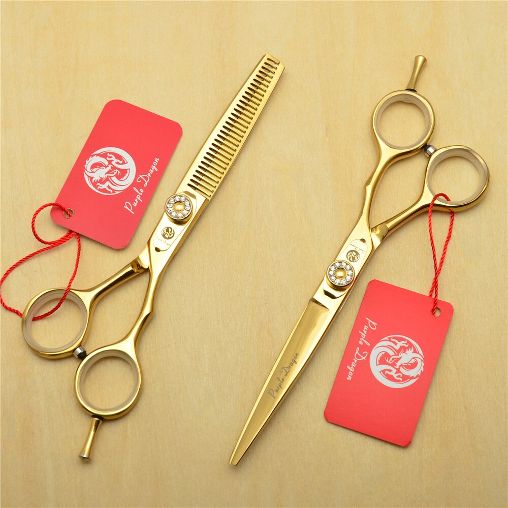 2 Stuks 6 Inch 17.5Cm 440C Professionele Menselijk Haar Schaar Kappers Schaar Snijden Scharen Dunner Schaar