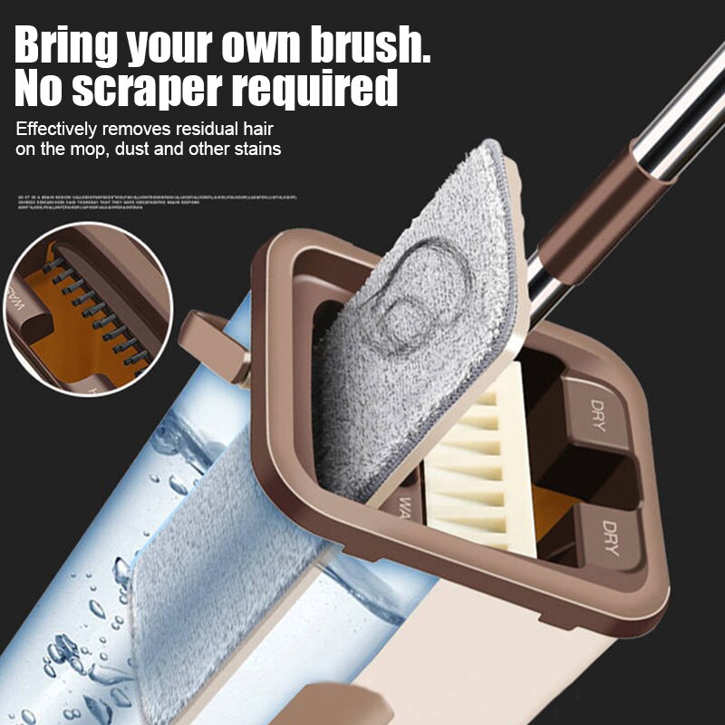 Kit d'outils de nettoyage de serpillière | Carrelage rotatif à 360 degrés sol en marbre pour salon cuisine JS23