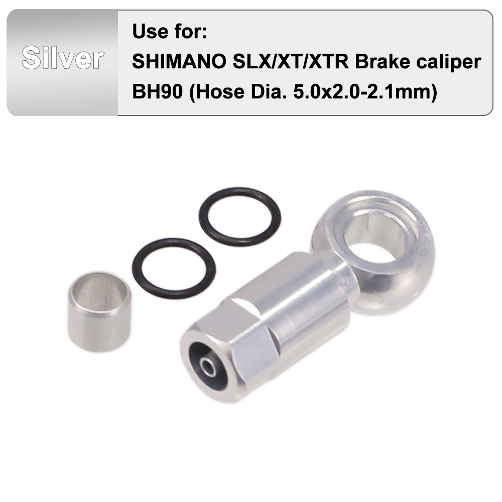 Conector Banjo de freno hidráulico de bicicleta HEPPE, conector de manguera de freno de bicicleta, conector de oliva para frenos BH90 SLX/XT/XTR: Blanco