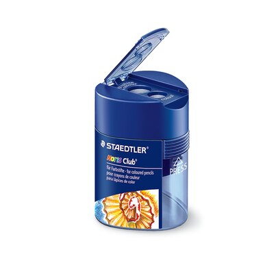 Staedtler-Sacapuntas de doble agujero giratorio, 512 001/002/128 transparencia Multicolor, 8,2/10,2mm, suministros para oficina y escuela, 1 ud.: 512 128 1Pc
