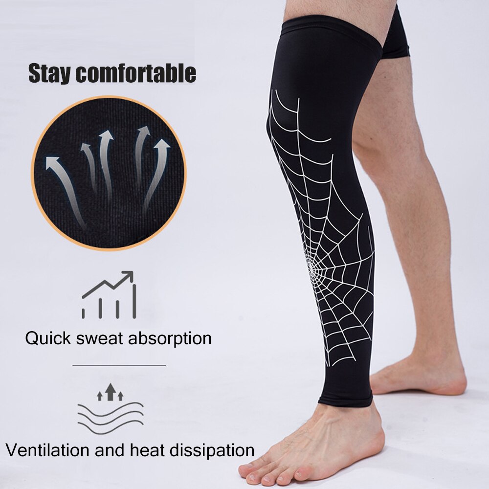 Manchon de Compression de jambe 1 pièce, chaussettes de Compression de mollet de basket-ball de sport, soutien du genou, aide les Muscles de tibia et d&#39;arthrite