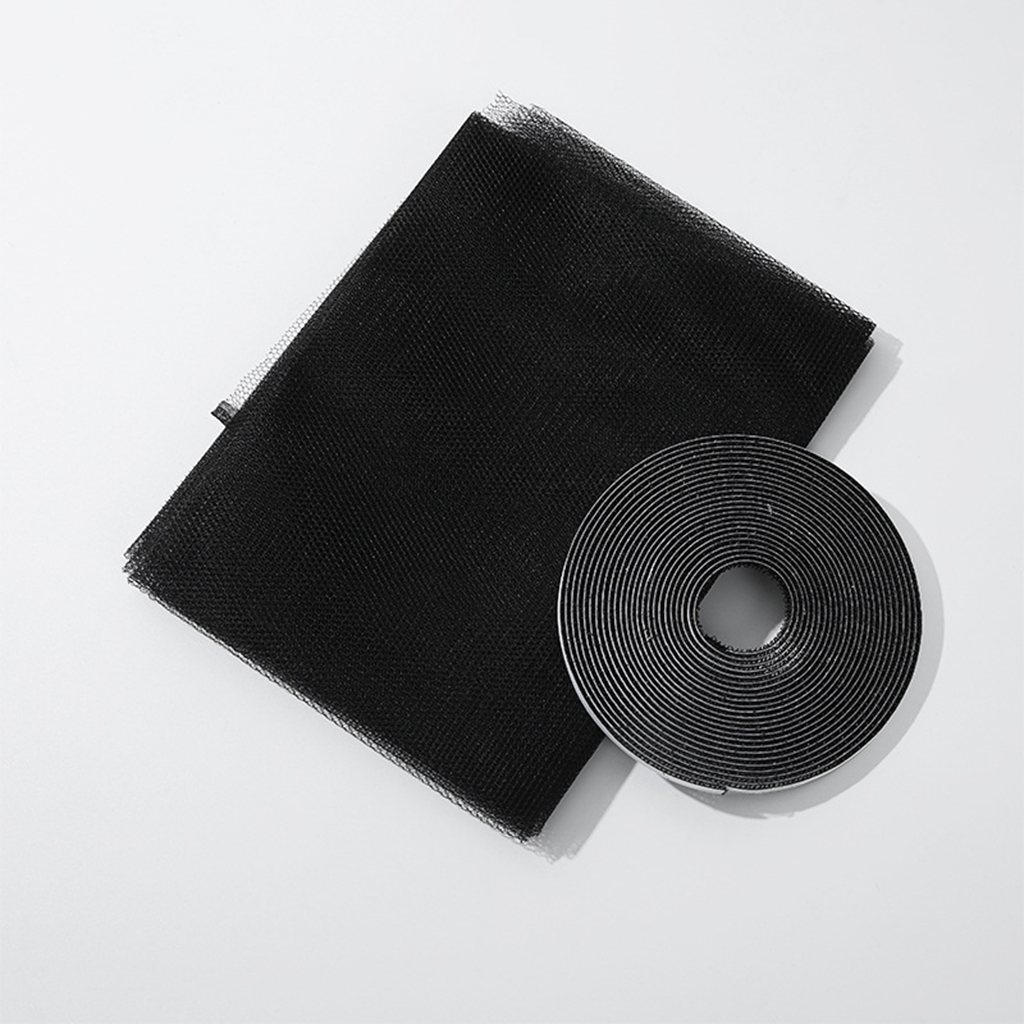 Self-Adhesive Window Fly Screen Mosquito Net for Windows DIY Size: Black 1.5x2.0m