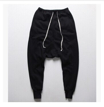 HZIJUE Pants Hip Hop Dance Harem Sweatpants Crotch Pants Men Parkour Track Tapered Trousers