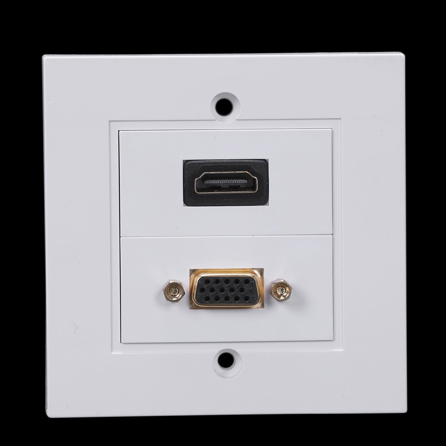 86 x 86Mm Wall Face Plate 15 Hole Vga Outlet + Hdmi With Extended Wire Socket Media Assorted Panel Faceplate
