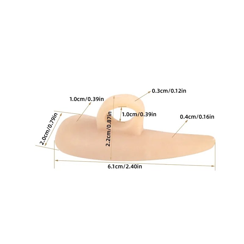 4 stuks = 2 paar Voetverzorgingshulpmiddelen Siliconen Gel Hammer Teen Splitter Orthese Straightener Protector Corrector Overlappende Pedicure