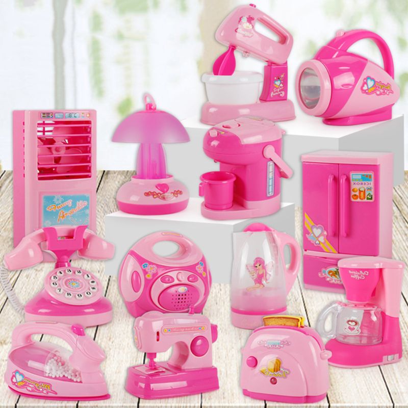 Bambini Kid Boy Girl Mini cucina elettrodomestico aspirapolvere Set di giocattoli educazione precoce manichino domestico gioco finto