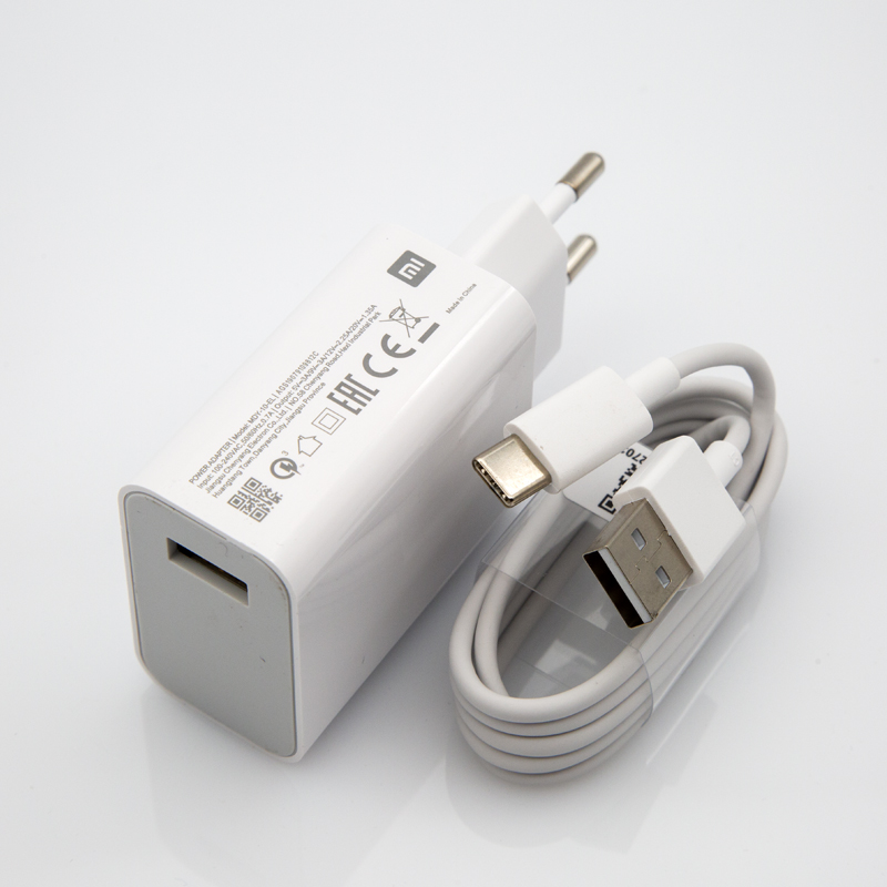 Original Xiaomi 27W Fast Mobile Charger QC4.0 EU Travel Wall Charging Adapter Usb C For Mi8 9 A2 A3 Mix 3 Redmi Note 7 8 9 Pro: EU charger Cable