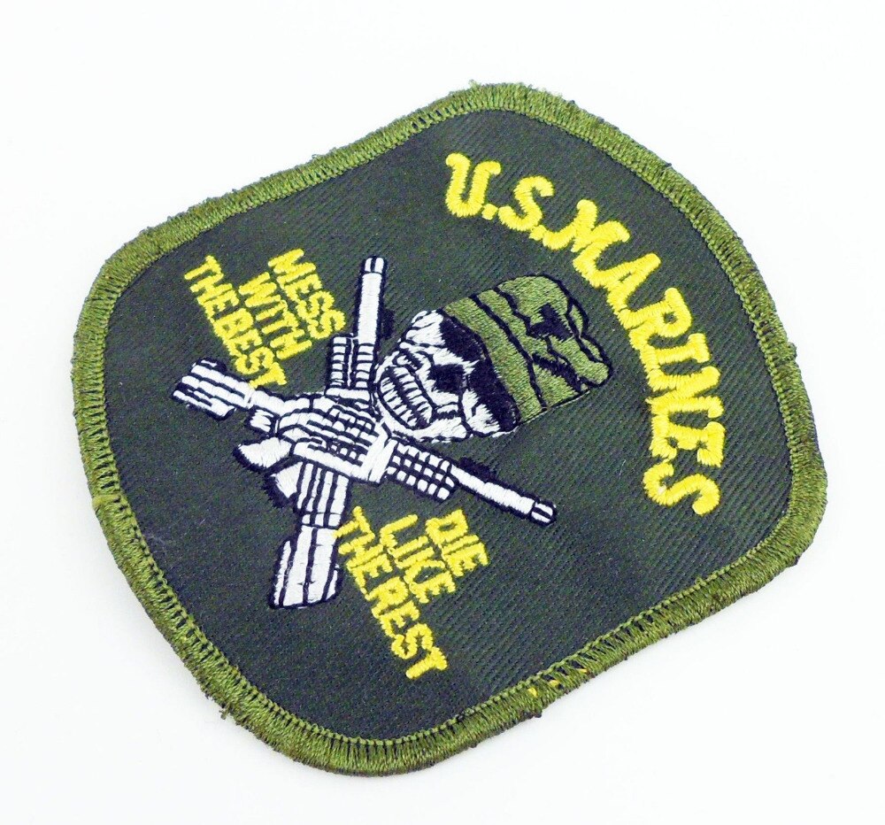 US Marines Mess With The Best, Die Like The Rest Skull Patch