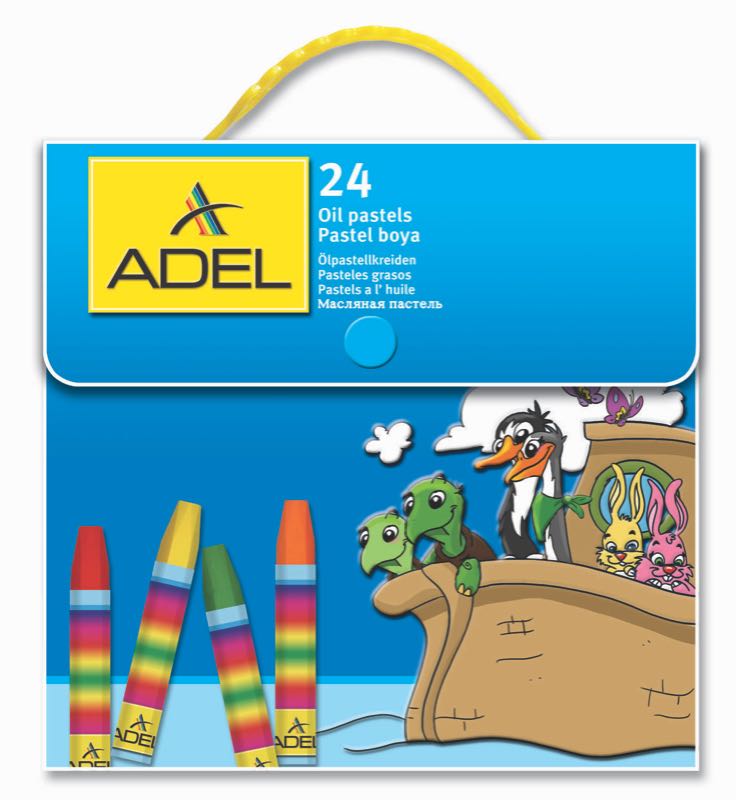 Adel oljepastell, plastpåse, plånbok  of 18 - 24: Förpackning  of 24