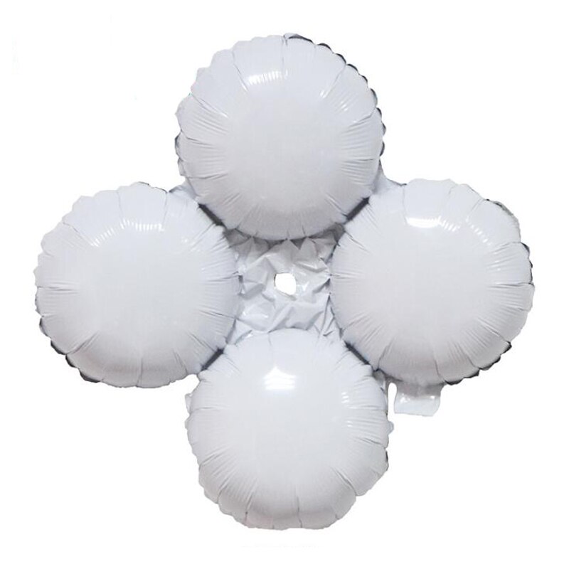100 stk / lot aluminiumsfolieballoner rund form buede dørkugler 18 tommer til grand event fest festival dekorationer: Hvid