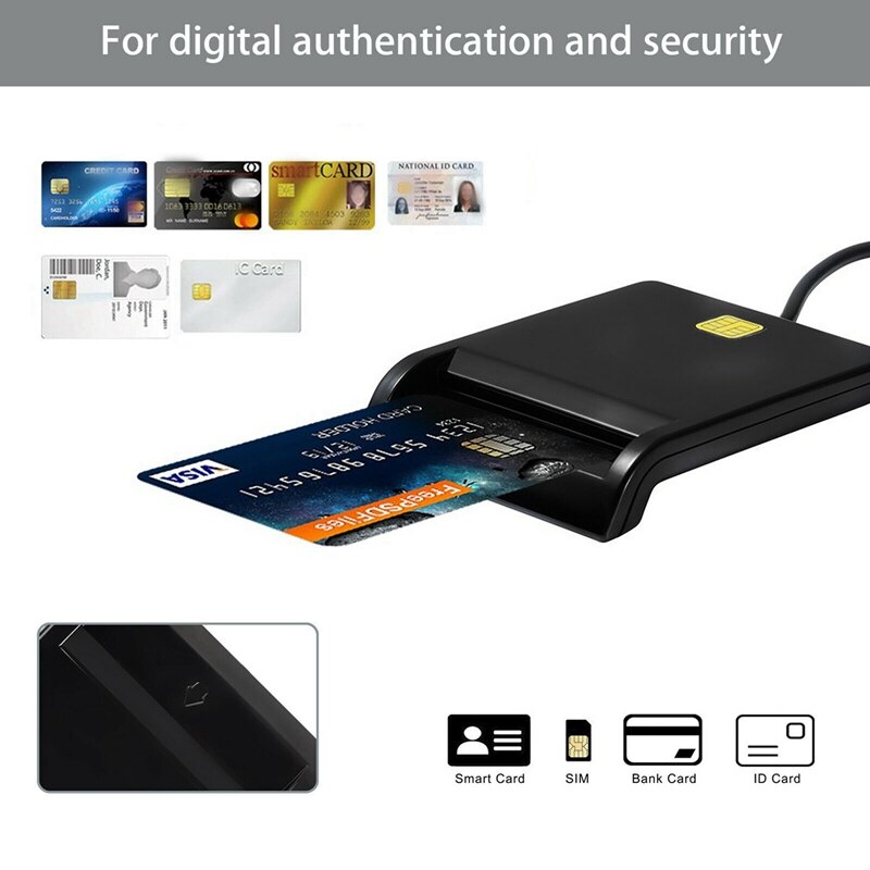 Universal Smart Card Reader for Bank Card ID CAC DNIE ATM IC SIM Card Reader for Android Phones and Tablet