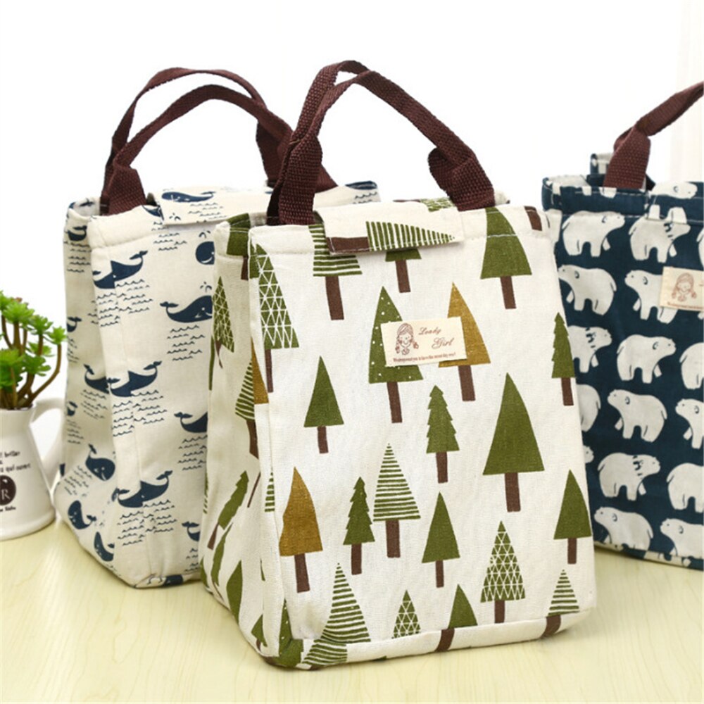 Waterdichte Lunch Tas Voor Vrouwen Kinderen Mannen Cooler Lunchbox Tas Tote Canvas Lunch Tas Fles Isolatie Pakket Draagbare