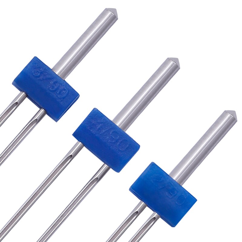 Agujas dobles multifuncionales para máquina de coser, 2/3/4MM, 6 uds.