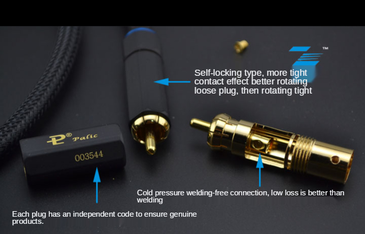 75 Ohm Professionelles HD-Digital-Koaxialkabel RCA auf RCA Stecker auf Stecker Video Audio- für DAC TV SPDIF Gold Lautsprecher HiFi Subwoofer