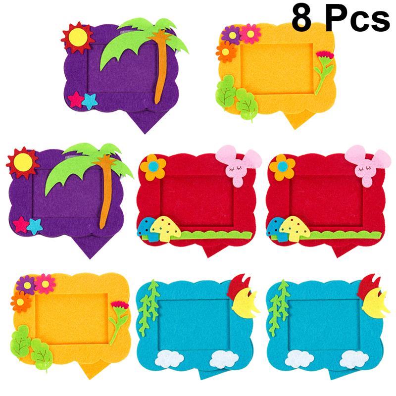 8pz non tessuto FAI DA TE cornice 3D Foto Del Fumetto fatto a mano collage cornice Realizzazione di Accessori kit di Materiale Mestiere giocattoli