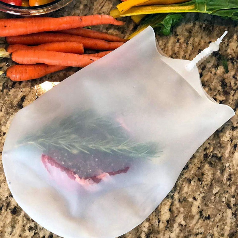 2- pack premium återanvändbara stora matlagning silikon sous vide påsar färska hålla miljövänlig mat bevarande nedsänkning cirkulatorer