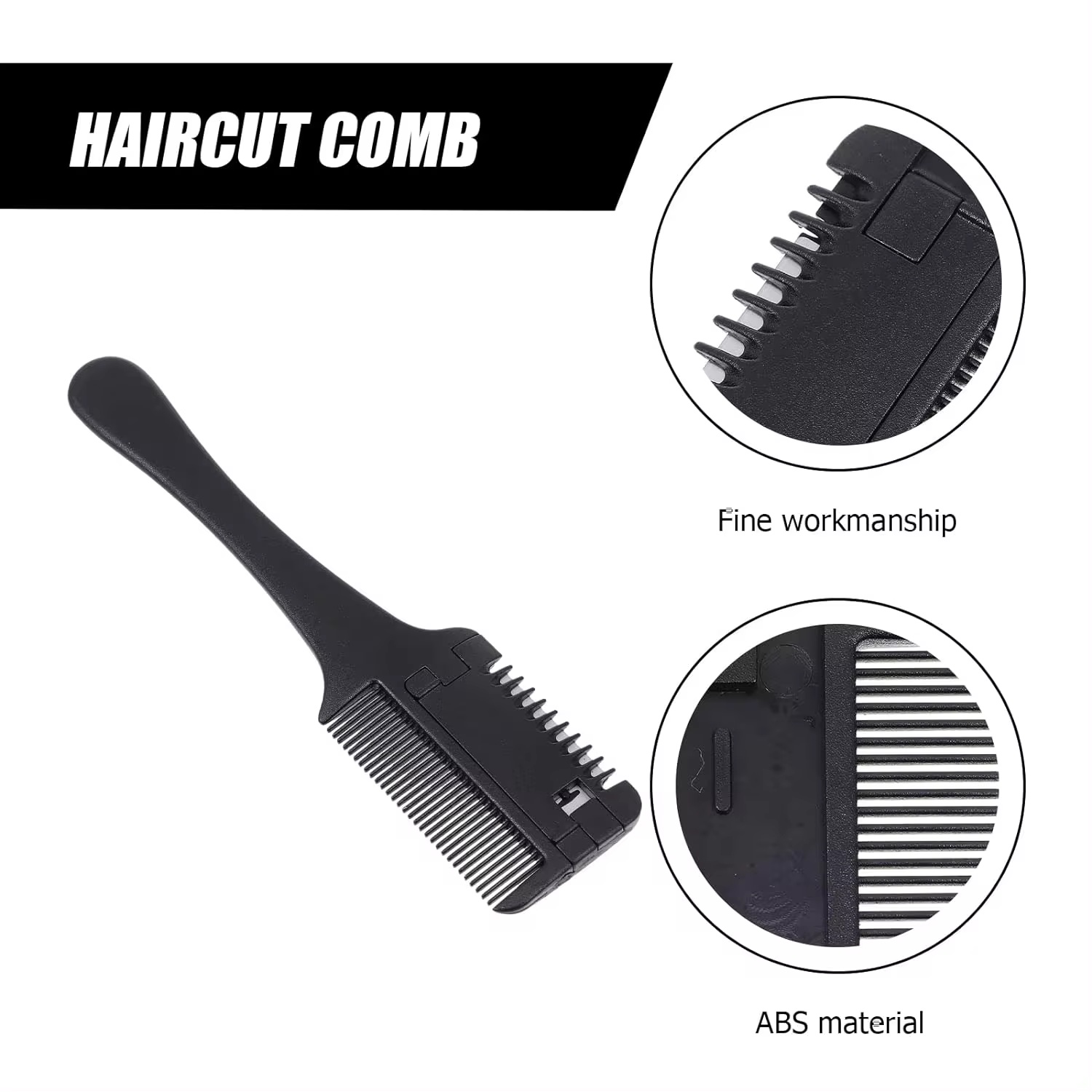 Cortadora de pelo portátil, peine para adelgazar el cabello, hoja de doble filo de acero inoxidable antigua, herramientas de corte automático para uso doméstico y salón