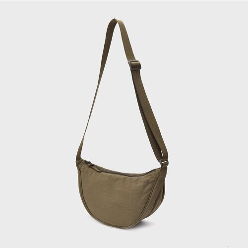 Nylon Casual Canvas Crossbody Dumplings Bags For Women Shoulder Messenger Bag Female Handbags and Purses: Olive green