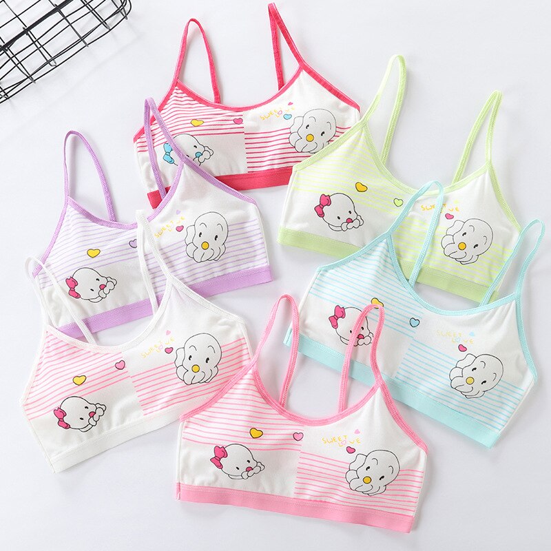 Developmental girl underwear sling student girls pure cotton breathable children tube top training bra 8 to 16 years old