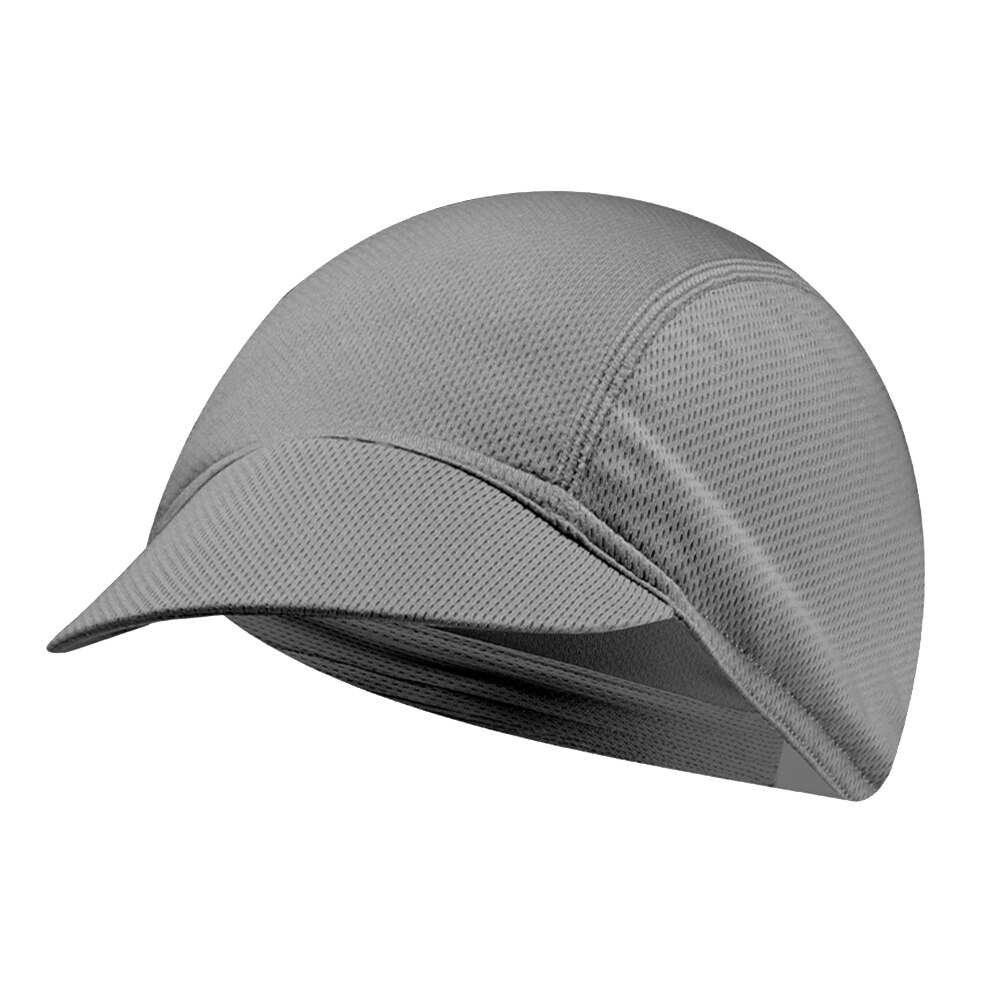 Riding Fietsen Cap Bescherming Zomer Elastische Hoed Fietsen Effen Kleur Mesh Outdoor Zon Draagbare Stofdicht Fietsen Onderdelen: Grijs