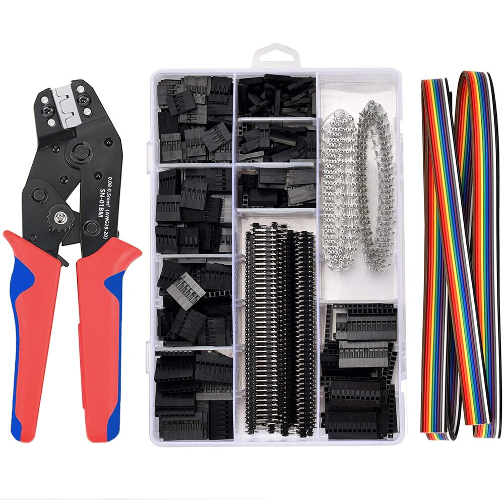 SN-01BM Krimptang Dupont Termianls Handgereedschap Set-2.54mm Dupont Connector En Crimp Pins 2.54Mm JST-XH Connector Clamp Kit: SN-01BM 1550PCS