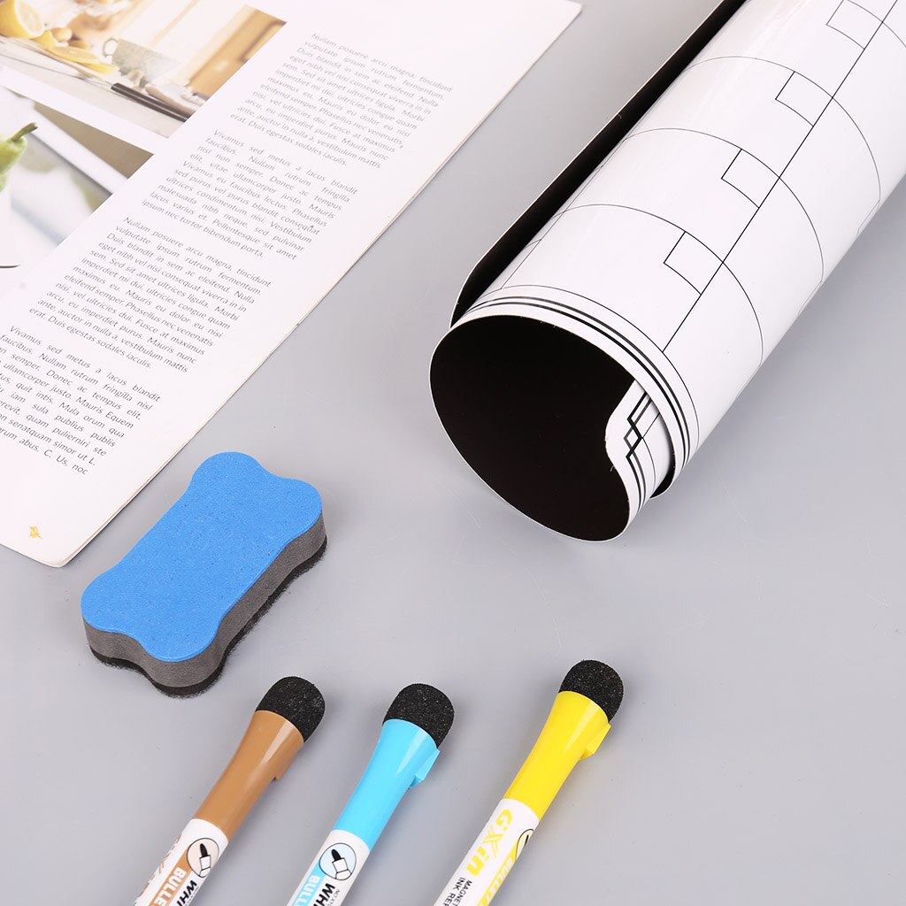 A3 Monthly Planner Magnetic Whiteboard Fridge Magnets Message Board Remind Memo Drawing Pad Calendar