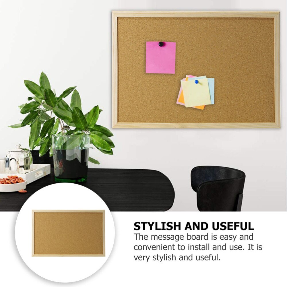 Multi-functional Cork Memo Board Framed Cork Board Home Message Board