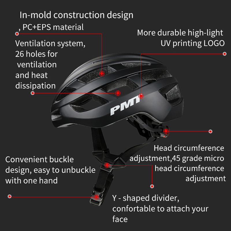 Santic – casque de vélo PMT, une pièce, léger, pour vélo de route en montagne