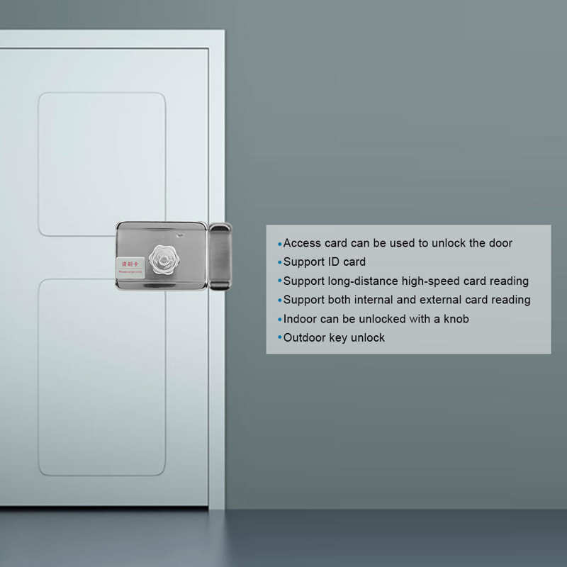 Electric Door Lock Stainless Steel ID Card Access Control System with Remote Controller electric conversion kit Door Lock