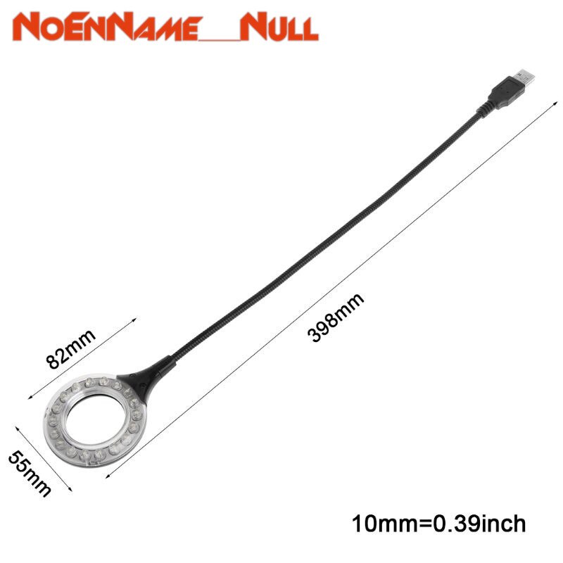 USB Gadgets Ring LED Light USB Table Desk Lamp 5V Bright Bulb Flexible Gooseneck Adjustable Angle Reading Camping Laptop Desktop