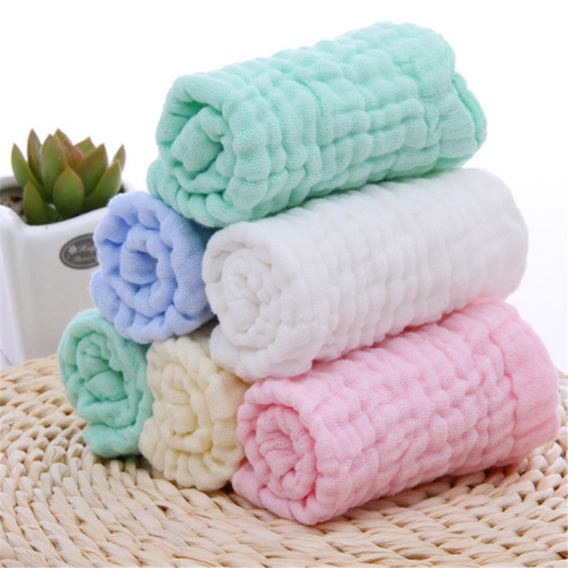 30*30 lille håndklæde blød bomuldsgasbind håndklæde plejehåndklæde spædbarn voksne og børn lommetørklæde genanvendelig alle aldershåndklæde