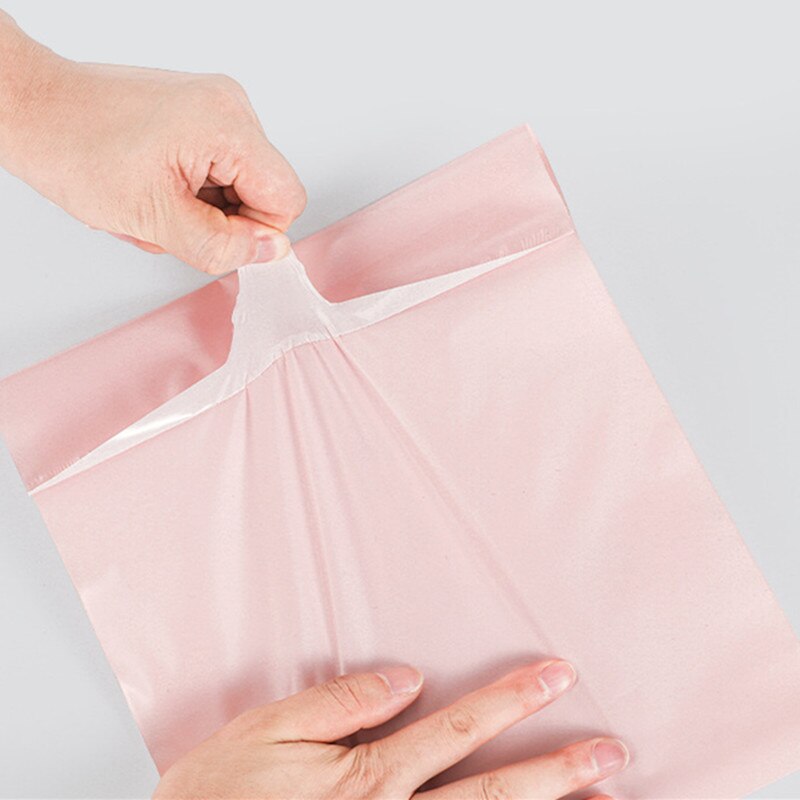 10Pcs Plastic Courier Bag Light Pink Mailing Bags Self Seal Adhesive Poly Mailers Logistics Express Packaging Envelopes