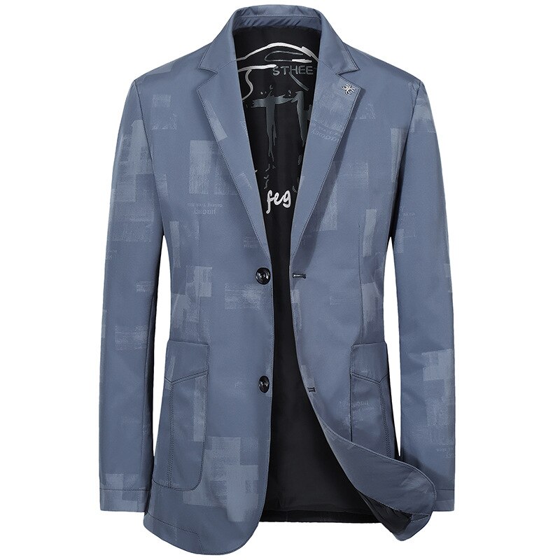 Traje informal de negocios para hombre, chaqueta de Traje individual con decoración occidental pequeña, novedad de primavera y otoño de 2022: Gray / 185 XXL